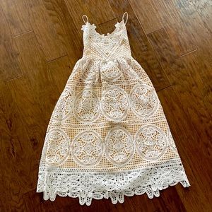 Chicwish Romantic White Midi Dress